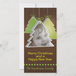 Modern 3d Christmas tree -photo christmas  card
