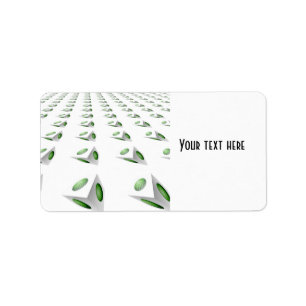 Modern 3D Cube Design Label