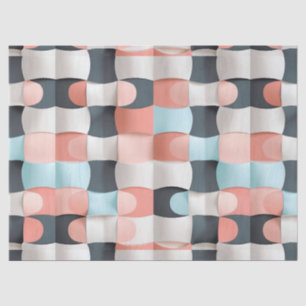 Modern 3D Curved Geometric Illusion Pattern Tissue Paper
