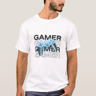 Modern 3D Gamer Controller Graphic T-Shirt
