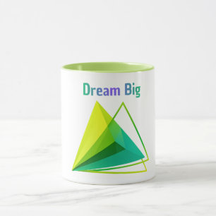 Modern 3D Geometric Keep Going Two-Tone Mug