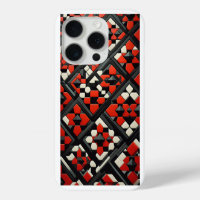 Modern 3D Geometric Mandala Case - Bold Red, Black