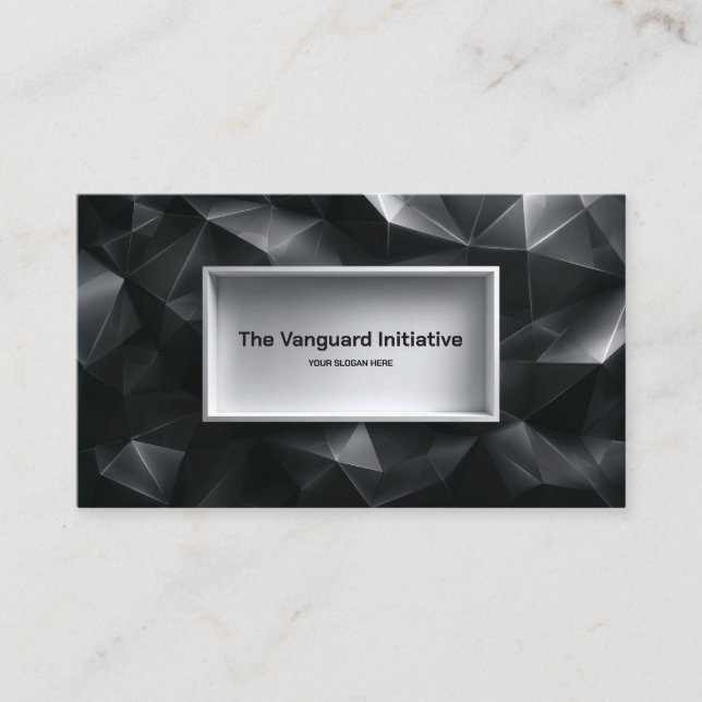 Modern 3D Low Poly Geometric Business Card (Front)