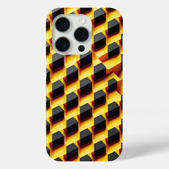Modern 3D Slanted Block Case - Bold Industrial  (Back)