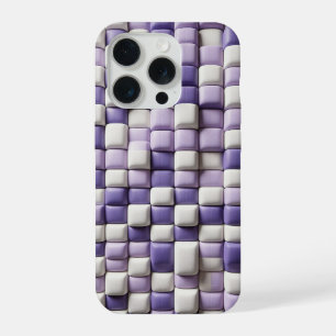 Modern 3D Soft Purple & White Cube Case - Abstract