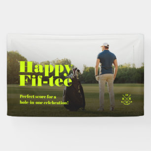 Modern 40 50th Birthday 60th birthday Golf Banner