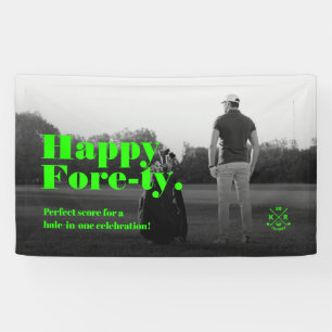 Modern 40th Birthday 50th Birthday Golf Banner