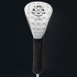 Modern 40th Birthday Golf 50th 60th Monogram Head Cover<br><div class="desc">Swing into a modern celebration with our customisable Modern 40th, 50th, or 60th Birthday Golf head cover Monogram on the golf ball background. Personalise the age number or year, monogram initials, and keep or replace the word "Awesome" to create a unique keepsake. Whether she's turning 40, 50, or 60, 70-99...</div>