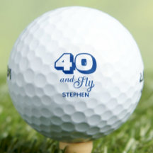 Modern 40th birthday party simple 80s golf balls
