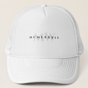 Modern 40th Roman Numerals Wedding Anniversary Trucker Hat