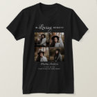 Modern 4 Photo Collage Funeral T-Shirt