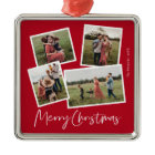 Modern 4 Photo Collage Merry Christmas 