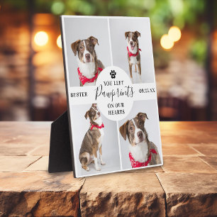 Modern 4 Photo Collage   Pet Loss Dog/Cat Plaque