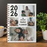 Modern 4 Photo Collage Yearly Planner<br><div class="desc">Can't choose just one favourite photo? Why not use 4! Our unique photo collage yearly planner lets you cherish your best moments while keeping track of your future! Your memories,  your text,  your year to celebrate!</div>