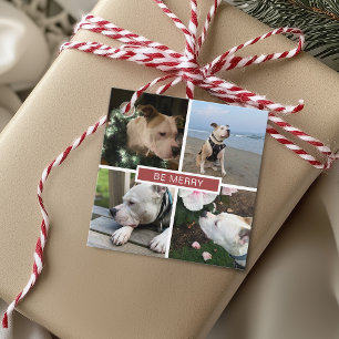 Modern 4 Photos Grid Favour Tags