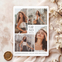 Modern 4 Photos Simple Graduation