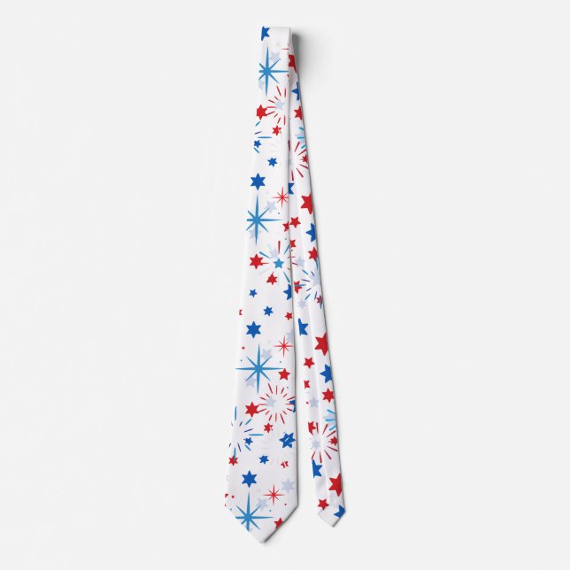 Modern 4th July Pattern 02 Tie (Front)