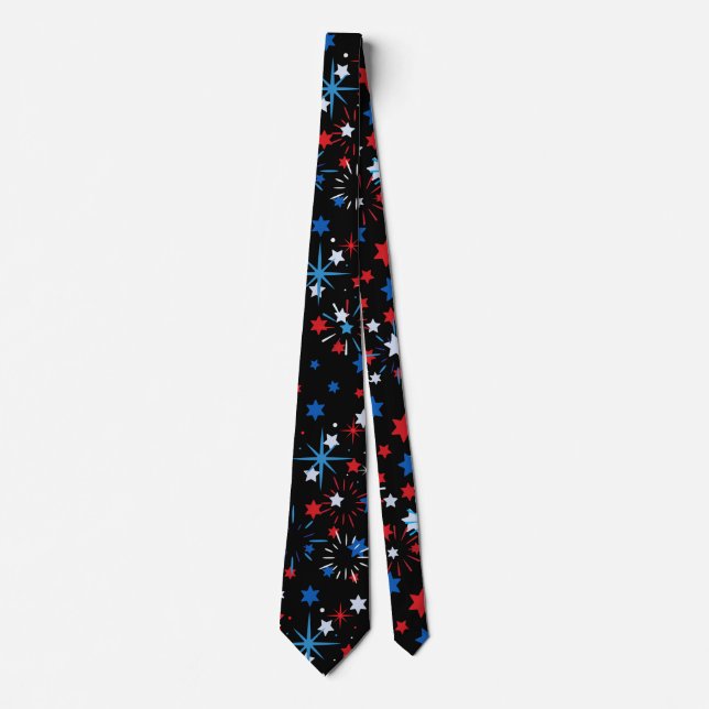 Modern 4th July Pattern 02 Tie (Front)
