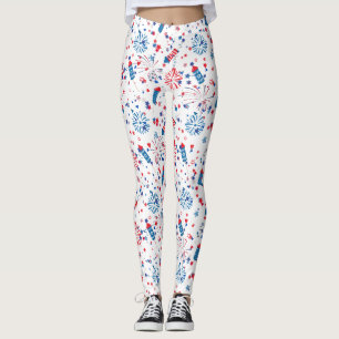 Modern 4th July Pattern 03 Leggings