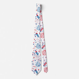 Modern 4th July Pattern 03 Tie