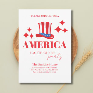 Modern 4th of July Celebration Fireworks  Invitation