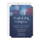 Modern 4th of July Fireworks Barbecue  Invitation