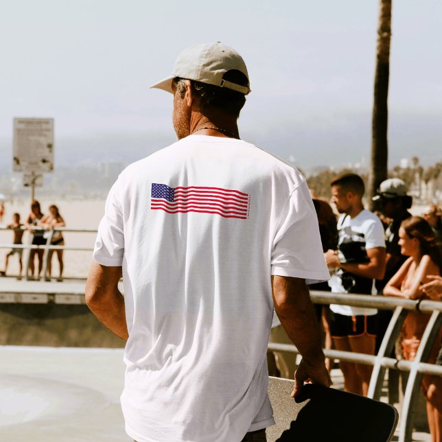 Modern 4th of July US Flag State Name Summer T-Shirt (Creator Uploaded)