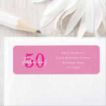 Modern 50 and Fabulous Pink 50th Birthday Address