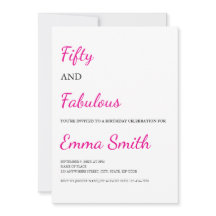 Modern 50 and Fabulous Pink 50th Birthday Party