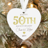 Modern 50th Anniversary Gold Keepsake Wedding