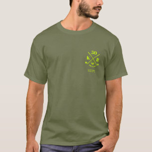 Modern 50th Birthday 60th Birthday Golf Dad Neon T-Shirt