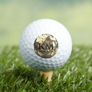 Modern 50th Wedding Anniversary Golden Wedding Golf Balls