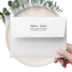 Modern 50th Wedding Anniversary Return Addressed Envelope