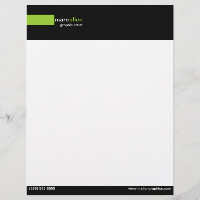 Modern 519 Customisable Customised Letterhead (Front)