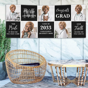 Modern 5 Photo Collage Custom Graduate Graduation Banner
