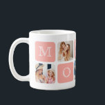Modern 5-Photo "Mummy" Mug<br><div class="desc">Add 5 photos from Instagram,  your computer or phone to this mug for mothers,  featuring the word "Mummy". If you need any help customising this,  please message me using the button below and I'll be happy to help.</div>