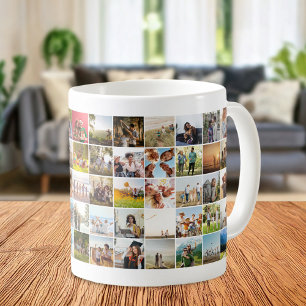 Modern 60 Photo Collage Coffee Mug
