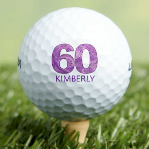 Modern 60th birthday golfer 60 years gift golf balls