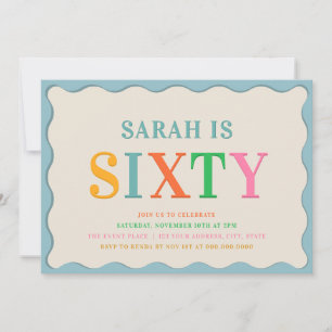 Modern 60th Birthday Party Invitation