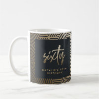 Modern 60th birthday simple stylish elegant script