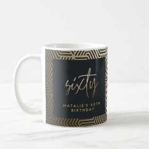 Modern 60th birthday simple stylish elegant script coffee mug