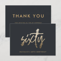 Modern 60th birthday simple stylish elegant script
