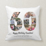 Modern 60th Number Photo Collage Custom Greeting Cushion<br><div class="desc">Display your favourite pictures into a number collage! Makes a perfect anniversary or birthday present for a loved one.
Photography © Storytree Studios,  Stanford,  CA</div>