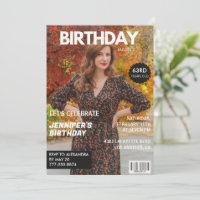 Modern 63rd birthday invitations Stylish Magazine