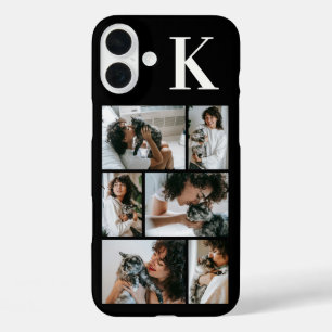 Modern 6 Pet Photo Black iPhone 16 Plus Case