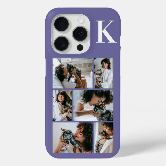 Modern 6 Pet Photo Purple Case-Mate iPhone Case (Back)
