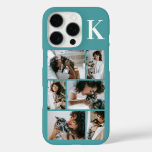Modern 6 Pet Photo Teal iPhone 16 Pro Case