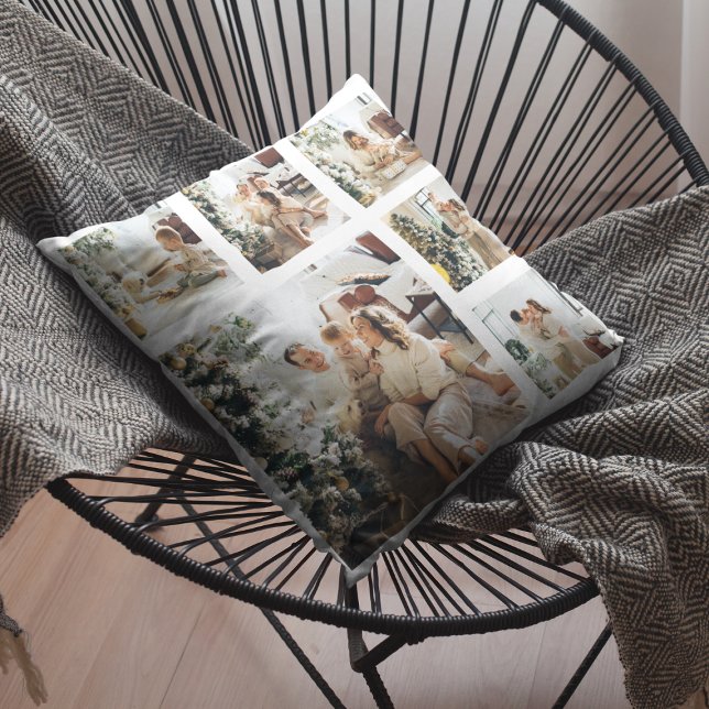 Modern 6 Photo Collage  Cushion (Creator Uploaded)