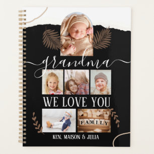 Modern 6 Photo Collage Grandma Personalised Planner