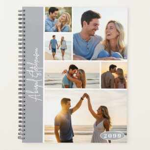 Modern 6 Photo Collage Personalised Custom Colour Planner